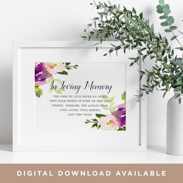Vibrant Bloom Wedding Memorial Sign (Creator Uploaded)