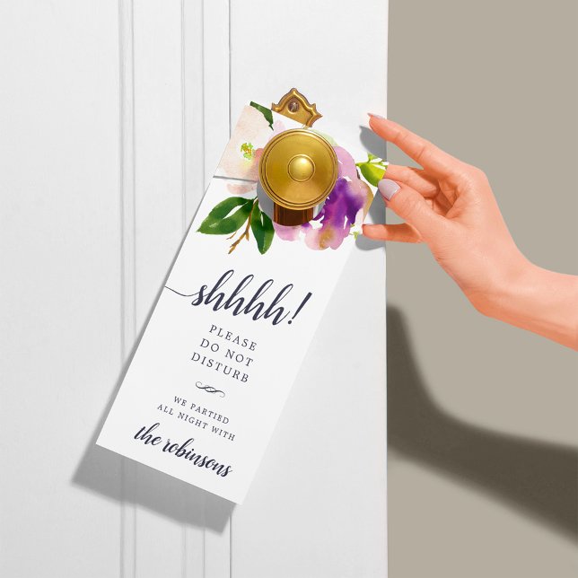 Vibrant Bloom Wedding Welcome/Do Not Disturb Door Hanger (Creator Uploaded)