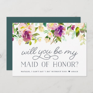 Vibrant Bloom   Will You Be My Maid of Honour Card