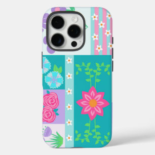 Vibrant Blooming Flowers Design iPhone 16 Pro Case