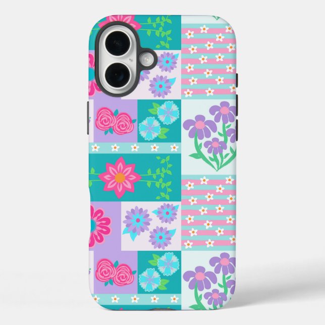 Vibrant Blooming Flowers Design Case-Mate iPhone Case (Back)