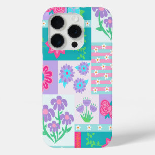 Vibrant Blooming Flowers Design iPhone 15 Pro Case