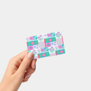 Vibrant Blooming Flowers Design ID Badge