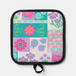 Vibrant Blooming Flowers Design Pot Holder