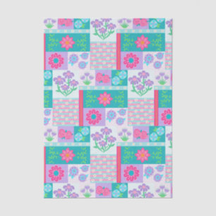 Vibrant Blooming Flowers Design Tissue Paper