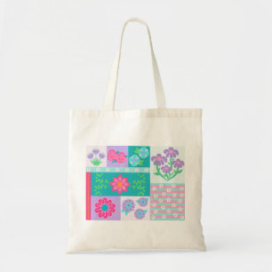 Vibrant Blooming Flowers Design Tote Bag