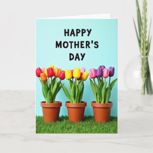 Vibrant Blooms Mothers Card