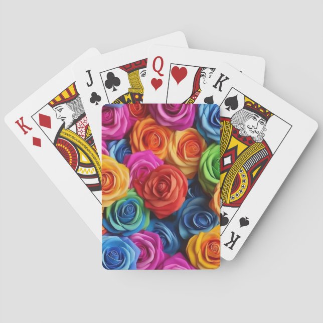 Vibrant Blooms Playing Cards (Back)