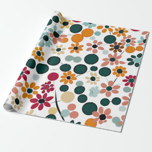 Vibrant Blooms Wrapping Paper