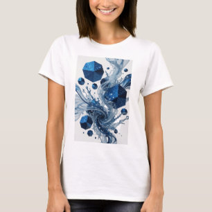 Vibrant Blue ABSTRACT ART Graphic Tee