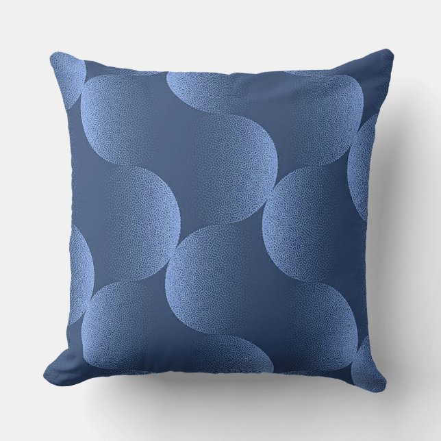 💙 Vibrant Blue Abstract Modern Artistic Cushion (Front)