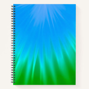 Vibrant Blue and Green Abstract Notebook