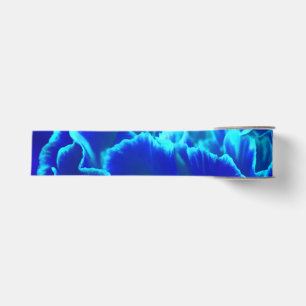 Vibrant Blue and Teal Carnation Flower Grosgrain Ribbon