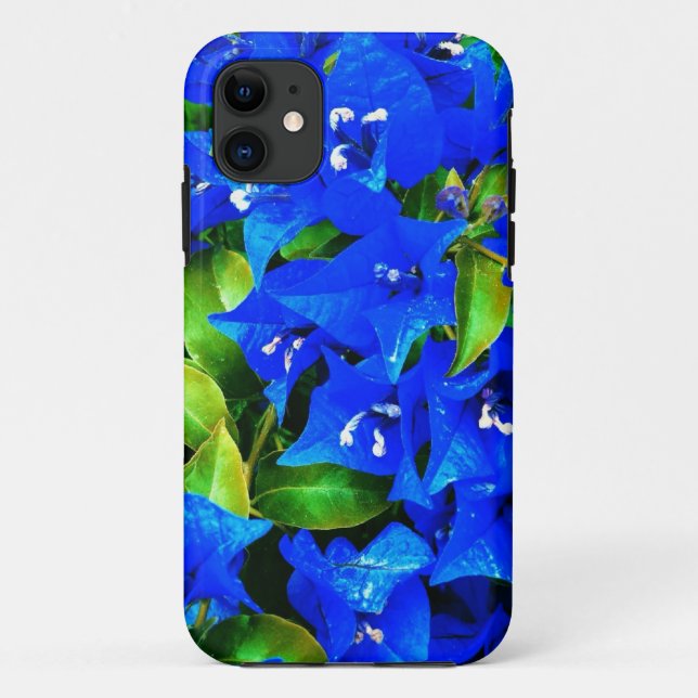 Vibrant Blue Bougainvillea Flowers Case-Mate iPhone Case (Back)