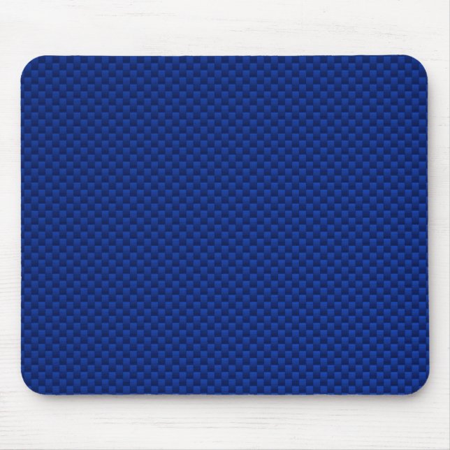 Vibrant Blue Carbon Fibre Like Print Background Mouse Pad (Front)
