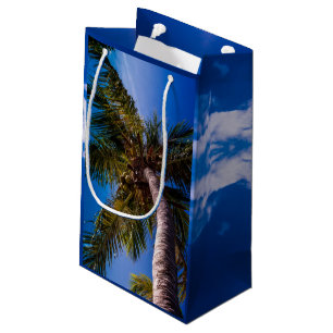Vibrant Blue Sky Tropical Palm Tree Gift Bag