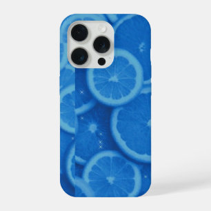Vibrant Blue Summer Fruit Lemon Slice phonecases iPhone 15 Pro Case
