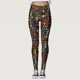 Vibrant Boho Circles Leggings