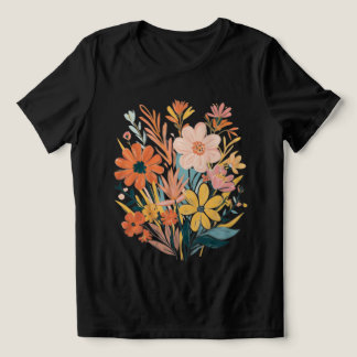 Vibrant Boho Floral Bouquet  Tri-Blend Shirt