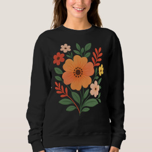 Vibrant Boho Floral Bouquet Women's Sweatshirt