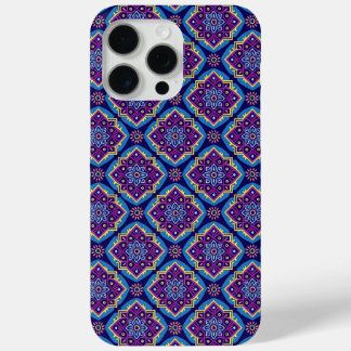Vibrant Boho Geometric Floral Pattern iPhone 15 Pro Max Case