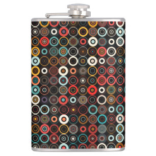 Vibrant Boho Retro Flask