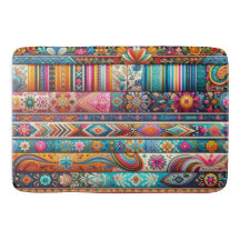 Vibrant Boho Stripes: Eclectic Textile Art