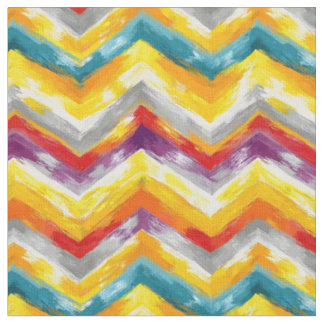 Vibrant Boho Zigzags Fabric