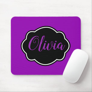 Vibrant, Bold Fuchsia Purple Personalised Mouse Pad