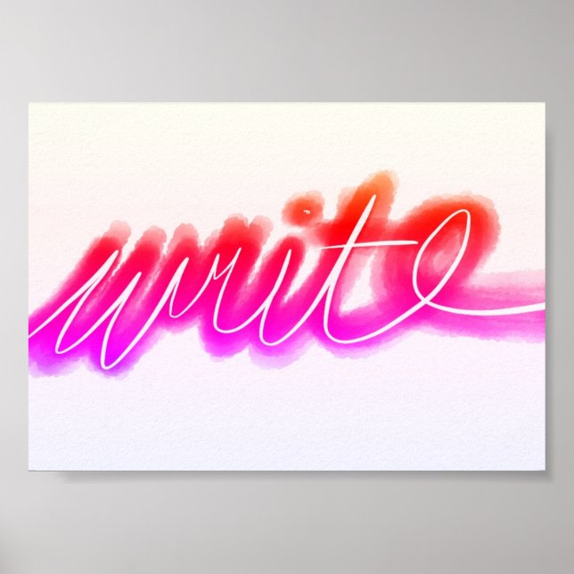 Vibrant Bold Minimalist Typographic Accent Poster (Front)