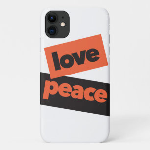 Vibrant, bold, simple, urban design of Love Peace iPhone 11 Case