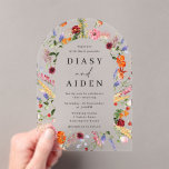 Vibrant Bold Watercolor Wildflowers Wedding Acrylic Invitations<br><div class="desc">Vibrant Bold Watercolor Wildflowers Wedding Acrylic Invitations

See matching collection in Niche and Nest Store</div>