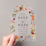 Vibrant Bold Wildflowers Wedding Save The Date Acrylic Invitations<br><div class="desc">Vibrant Bold Wildflowers Wedding Save The Date Acrylic Invitations

See matching collection in Niche and Nest Store</div>