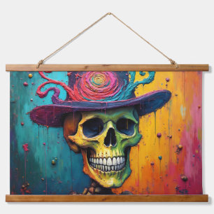 Vibrant Bones Hanging Tapestry