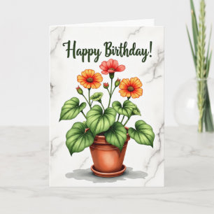 Vibrant Botanical Birthday Card