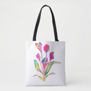Vibrant Botanical' Calla Lily Artistic Tote Bag