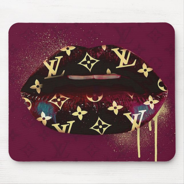 Vibrant Bougie Lips Mouse Pad (Front)
