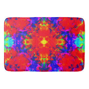 Vibrant Bright Colours Pattern Art Bath Mat