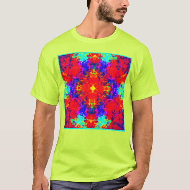 Vibrant Bright Colours Pattern Art T-Shirt (Front)