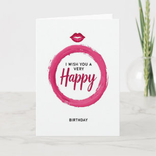 Vibrant Brushstroke Birthday Card