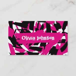 Vibrant Brushstroke Pattern Business Card