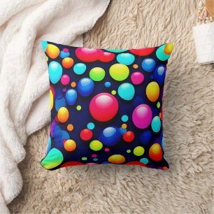 Vibrant Bubble Pop Art Cushion