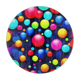 Vibrant Bubble Pop Art Cutting Board
