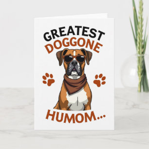 Vibrant Bulldog Best Humom Card