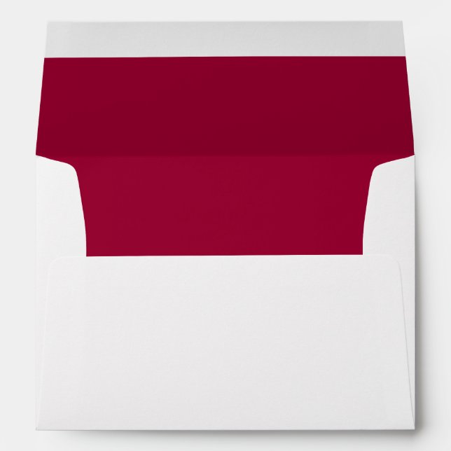 Vibrant Burgundy Lined Envelope (Back (Bottom))