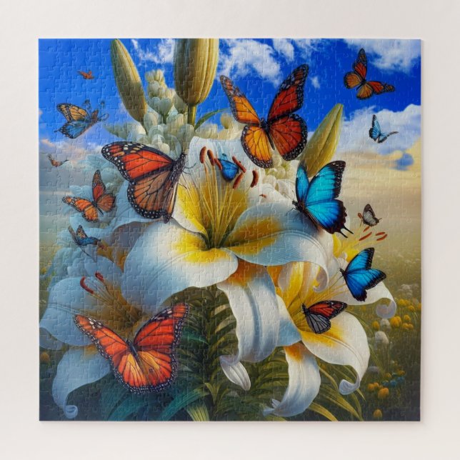 Vibrant butterflies,  jigsaw puzzle (Vertical)