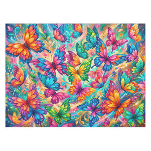 Vibrant Butterfly Dreamscape – Tropical Boho Tablecloth