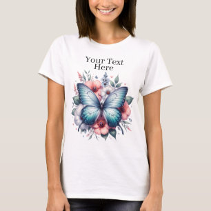 Vibrant Butterfly Floral Bouquet Art-96283 T-Shirt