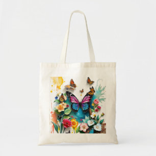 Vibrant Butterfly Garden   Inspired Spring Design Tote Bag
