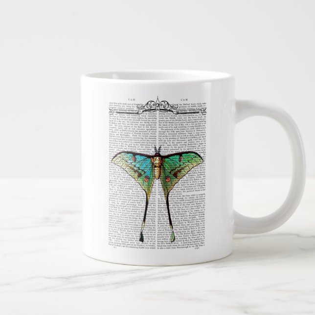 Vibrant Butterfly Large Coffee Mug (Right)
